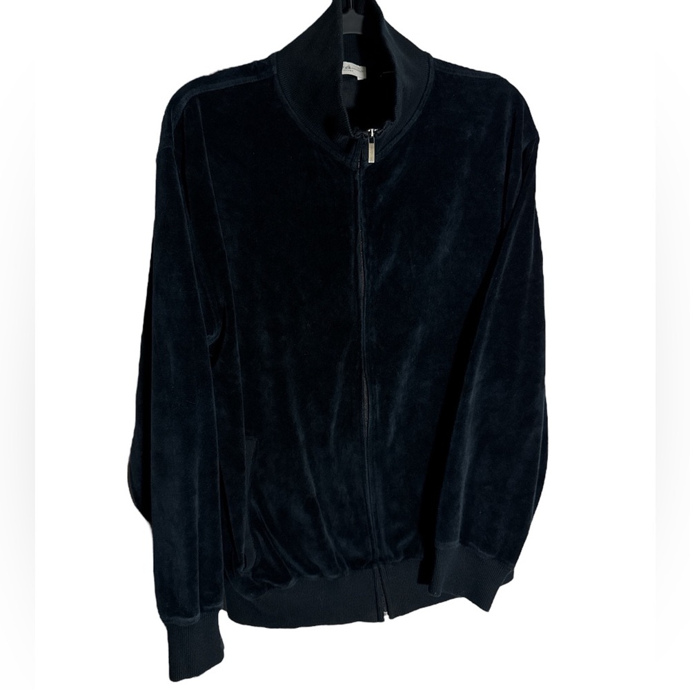 𝅺AMERICAN Essentials Sport Velvet Jacket Zip Up size Large